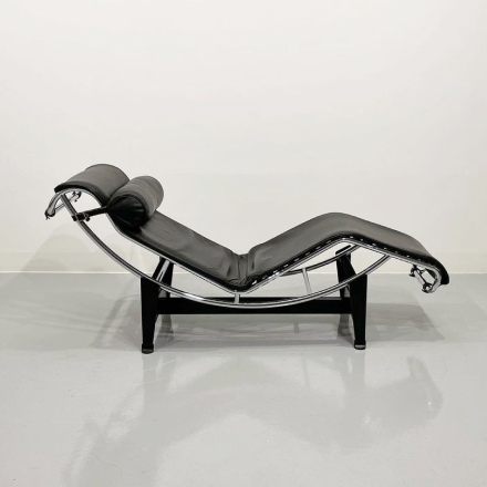 a black leather recliner chair
